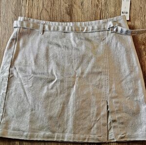 Anthropologie Maeve Silver Skirt